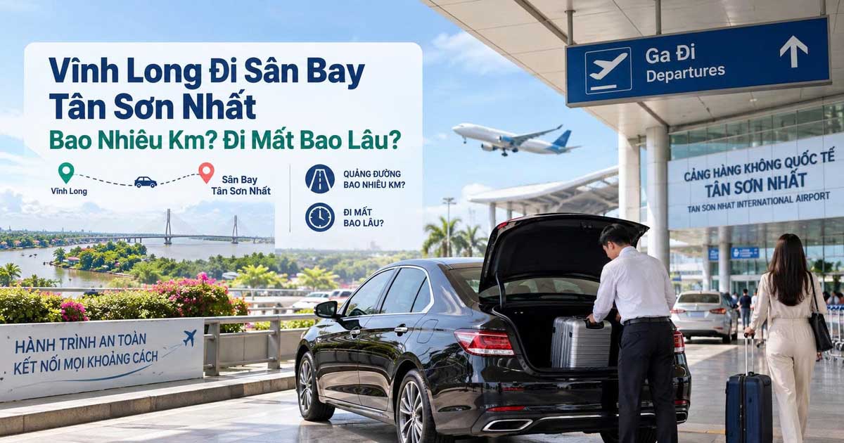 Vĩnh Long Đi Sân Bay Tân Sơn Nhất Bao Nhiêu Km? Đi Mất Bao Lâu?
